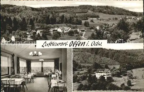 Olfen Odenwald Panorama Gasthaus Pension zum Spaelterwald Gaststube Kat. Beerfelden