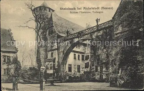 Steinbach Michelstadt Schloss Fuerstenau Torbogen Kat. Michelstadt