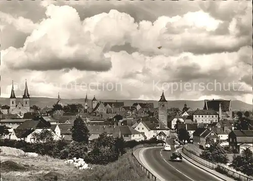 Hassfurt Ortsblick von Westen Kirchen Kat. Hassfurt