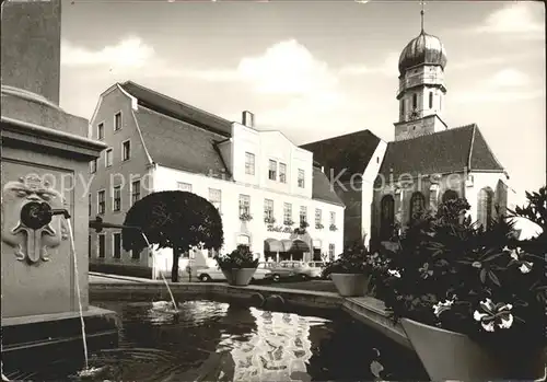 Schongau Marienplatz Kirche Hotel Alte Post Kat. Schongau