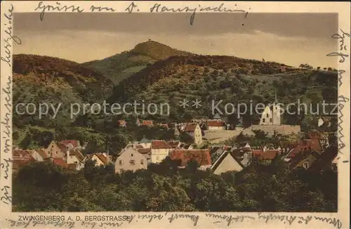 Zwingenberg Bergstrasse Ortsansicht Kat. Zwingenberg