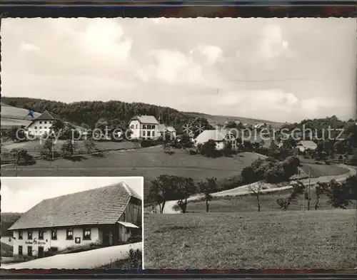 Oberwinden Elztal Panorama Gasthaus zum Hirschen Kat. Winden im Elztal