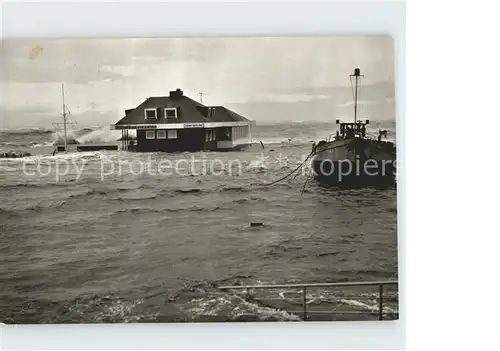 Otterndorf Niederelbe Elb Terrassen unter Wasser Sturmflut 1976 Kat. Otterndorf