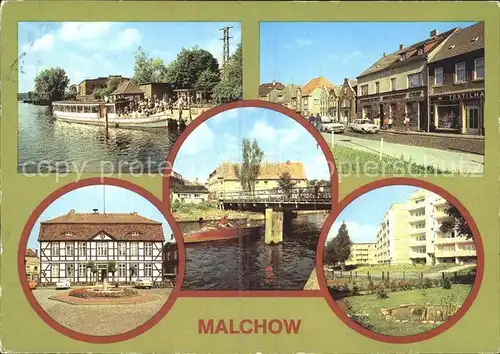 Malchow Lange Strasse Rathaus Drehbruecke  Kat. Malchow Mecklenburg