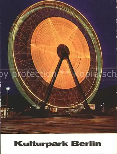 Berlin Kulturpark Riesenrad bei Nacht Kat. Berlin