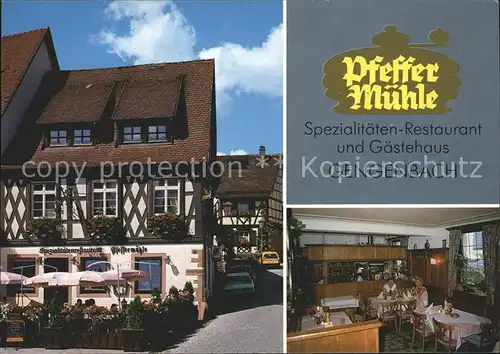 Gengenbach Restaurant Pfeffermuehle mit Gaestehaus Kat. Gengenbach Schwarzwald