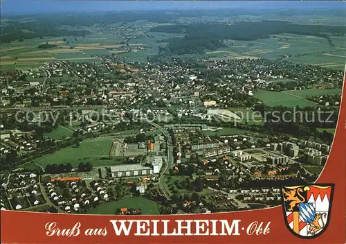 Weilheim Oberbayern Fliegeraufnahme Kat. Weilheim i.OB