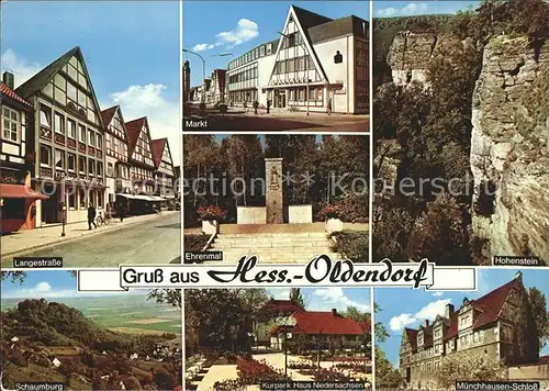 Hessisch Oldendorf Hohenstein Langestrasse Schaumburg Muenchhausen Schloss Kurpark Kat. Hessisch Oldendorf