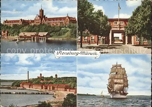 Muerwik Segelschiff Marineschule  Kat. Flensburg