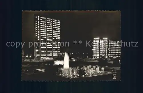 Berlin Ernst Reuter Platz bei Nacht Kat. Berlin