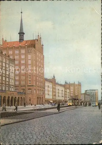 Rostock Mecklenburg Vorpommern Lange Strasse mit Hochhaus Kat. Rostock