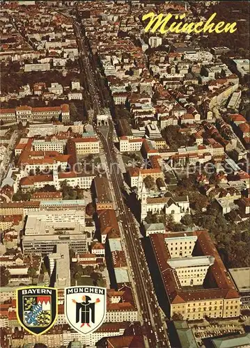 Muenchen Fliegeraufnahme Zentrum Kat. Muenchen