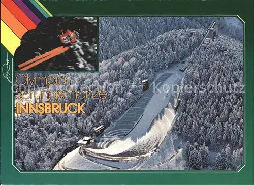 Innsbruck Fliegeraufnahme Olympia Sprungschanze Kat. Innsbruck