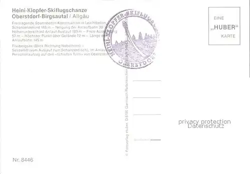 Oberstdorf Skisprungschanze Kat. Oberstdorf