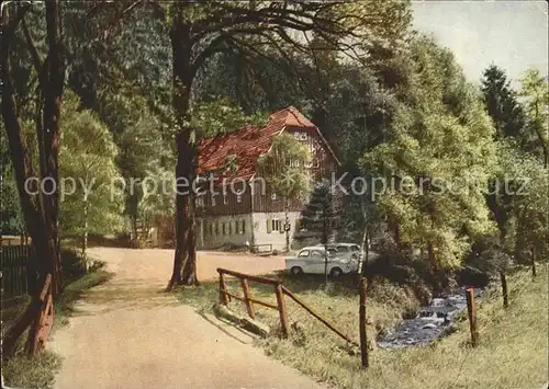 Baerenfels Erzgebirge HOG Restaurant Putzmuehle im Boebeltal Kat. Altenberg