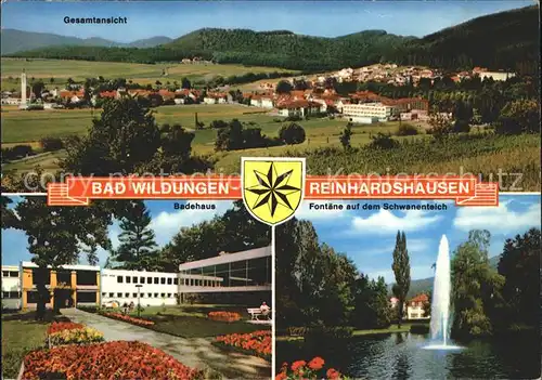 Reinhardshausen Badehaus Schwanenteich Kat. Bad Wildungen
