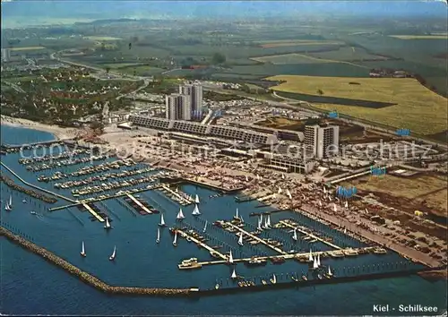 Kiel Schielksee Olympia Hafen mit Olympia Zentrum Kat. Kiel