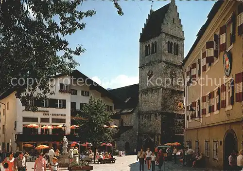 Zell See Stadtplatz mit Pfarrkirche aus 13. Jahrhundert Kat. Zell am See