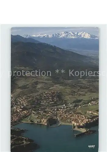 Collioure Fliegeraufnahme Canigou enneige  Kat. Collioure