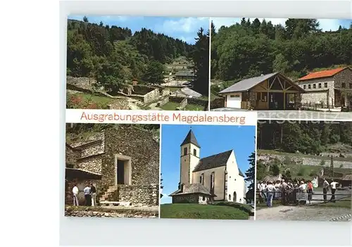 Magdalensberg Spaetkeltisch fruehrooemische Siedlungsanlage Wallfahrtskirche Helena Maria Magdalena  Kat. Magdalensberg