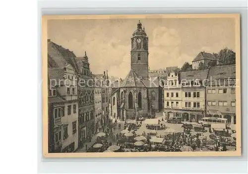 Meissen Elbe Sachsen Frauenkirche Wochenmarkt Hirschhaus  Kat. Meissen