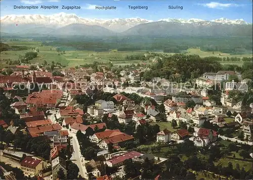 Bad Woerishofen Fliegeraufnahme Blick zu den Alpen Kat. Bad Woerishofen