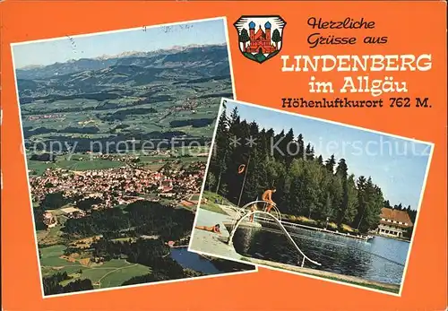 Lindenberg Allgaeu Fliegeraufnahme Schwimmbad Kat. Lindenberg i.Allgaeu