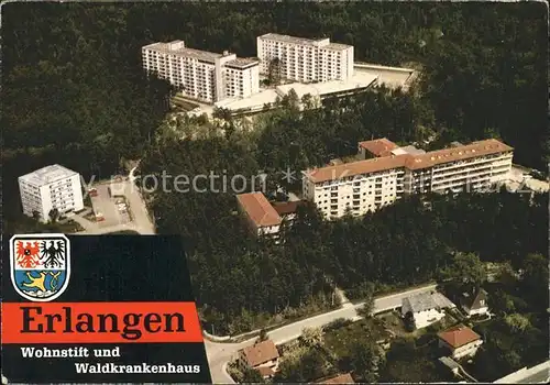 Erlangen Wohnstift und Waldkrankenhaus Fliegeraufnahme Kat. Erlangen