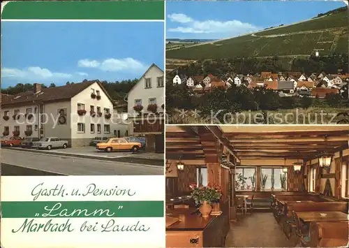 Lauda-Koenigshofen Marbach Gasthaus Pension Lamm / Lauda-Koenigshofen /Main-Tauber-Kreis LKR