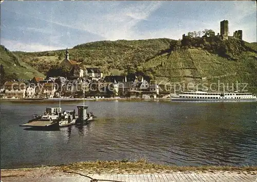 Beilstein Mosel Karmelitenkloster mit Burgruine Metternich Kat. Beilstein