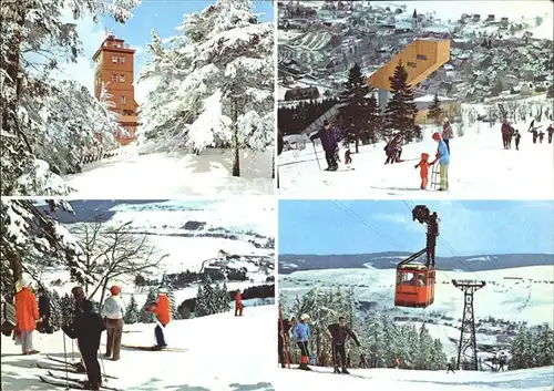 Oberwiesenthal Erzgebirge Wetterwarte Sprungschanze Seilbahn Fichtelberg Kat. Oberwiesenthal