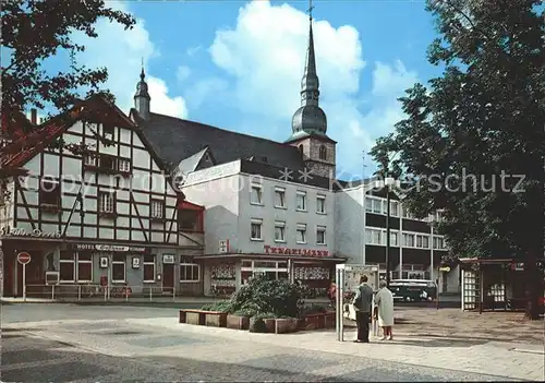 Werl Westfalen Marktstrasse und St. Walburga Kat. Werl