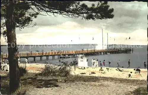 Scharbeutz Ostseebad Baederbruecke Strand Kat. Scharbeutz