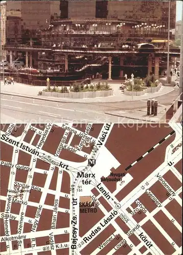Budapest Skala Metro Stadtplan Kat. Budapest