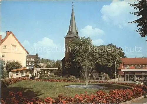 Braunlage Anlagen bei der Kirche Springbrunnen Kat. Braunlage Harz
