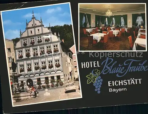 Eichstaett Oberbayern Hotel Blaue Traube Gastraum Kat. Eichstaett