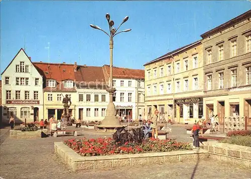 Perleberg Grosser Markt Brunnen Kat. Perleberg