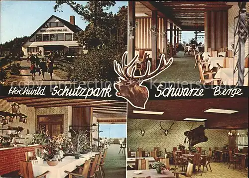 Vahrendorf Siedlung Hochwild Schutzpark Schwarze Berge Parkrestaurant Gastraum Jaegerzimmer Kat. Rosengarten
