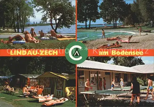 Lindau Bodensee Zeltplatz Zech Badestrand Tischtennis Kat. Lindau (Bodensee)