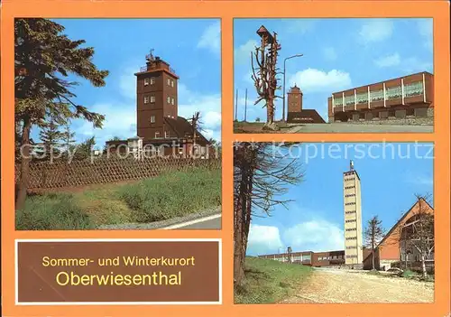 Oberwiesenthal Erzgebirge Wetterwarte HO Gaststaette Fichtelberghaus Aussichtsturm Kat. Oberwiesenthal