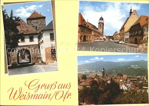 Weismain Stadttor Strassenpartie Ortsblick Kat. Weismain