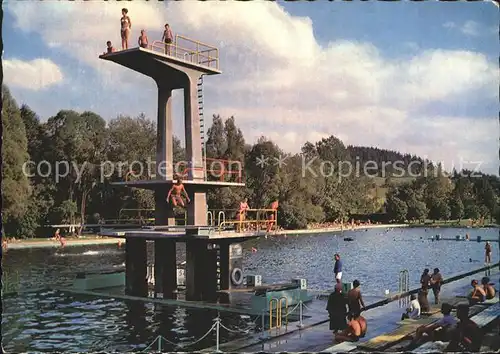 Marktredwitz Staedt Schwimmbad Sprungturm Kat. Marktredwitz