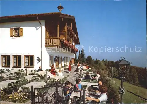 Piding Berghotel Neubichler Alm Terrasse Kat. Piding