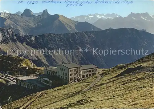 Rochers de Naye Grand Hotel des Rochers de Naye Les Tours d Ai et les Dents du Midi Kat. Rochers de Naye