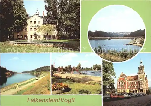 Falkenstein Vogtland Schloss Talsperre Sperrmauer Freibad Rathaus Kat. Falkenstein Vogtland