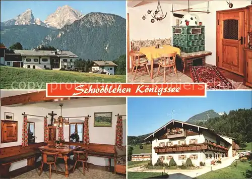 Koenigssee Schwoeblehen Koenigssee Gaststube Kachelofen Kat. Schoenau a.Koenigssee