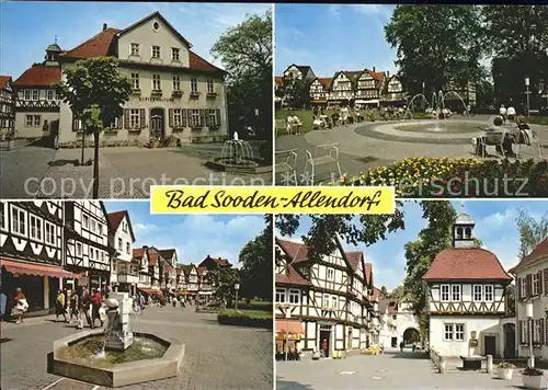 Bad Sooden Allendorf Kurverwaltung Springbrunnen Dorfmotiv Kat. Bad Sooden Allendorf