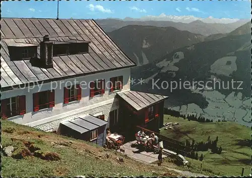 Hohe Salve Gipfelhaus mit Hohen Tauern Kat. Hopfgarten im Brixental