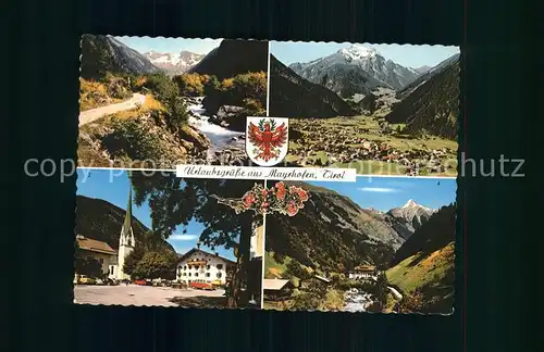 Mayrhofen Zillertal Stillup Totalansicht Dorfpartie mit Kramerwirt und Kirche Zillergrund mit Brandbergkolm Kat. Mayrhofen
