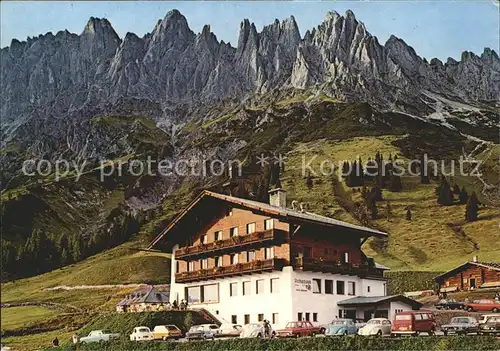 Muehlbach Hochkoenig Arthurhaus Mitterbergalpe mit Manndlwand Kat. Muehlbach am Hochkoenig